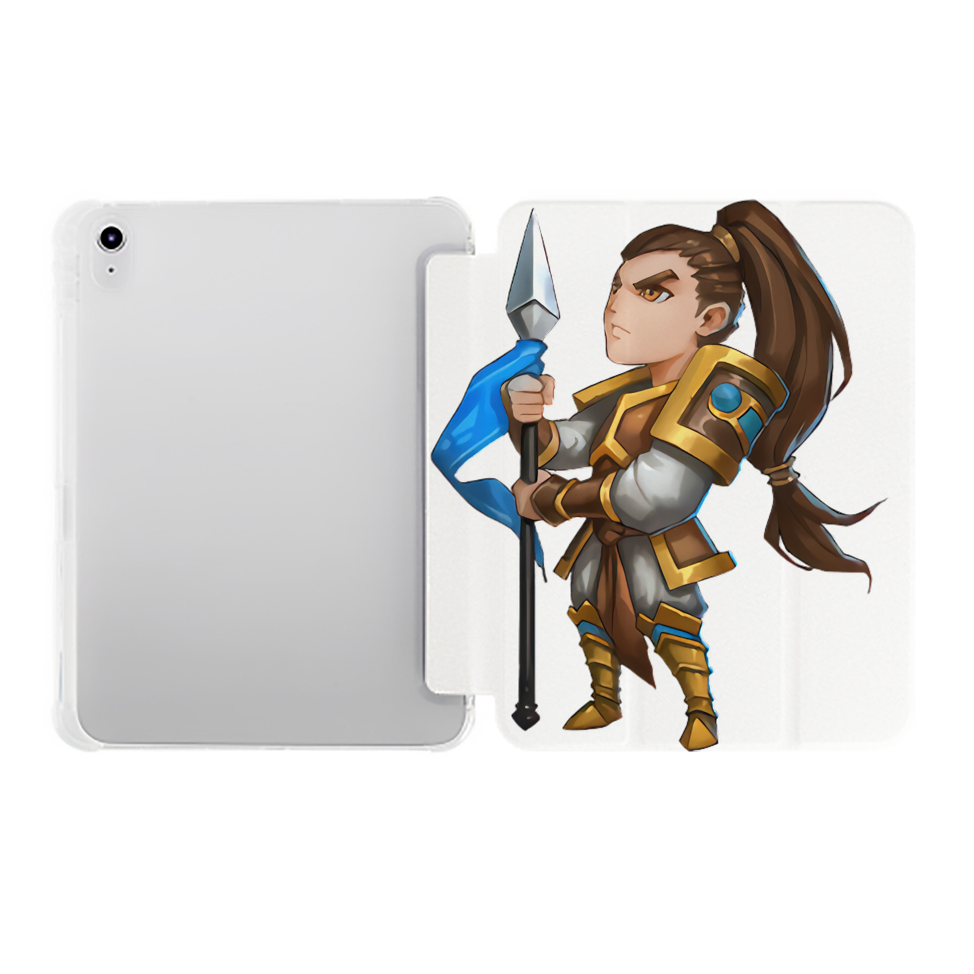 （画像用） リーグ・オブ・レジェンド League of Legends LOL IPad ケース ペン収納付き 三つ折りスタンド PUレザー×シリコン 対応機種9.5/10.5/10.9インチ
